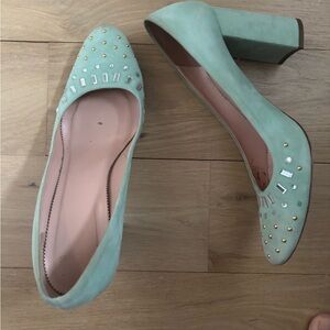 J.Crew Mint Green Etta Embellished Pumps